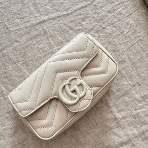Gucci Cream Quilted Women's Bag